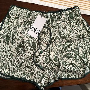 Zara shirts, multi print green and black. Size M